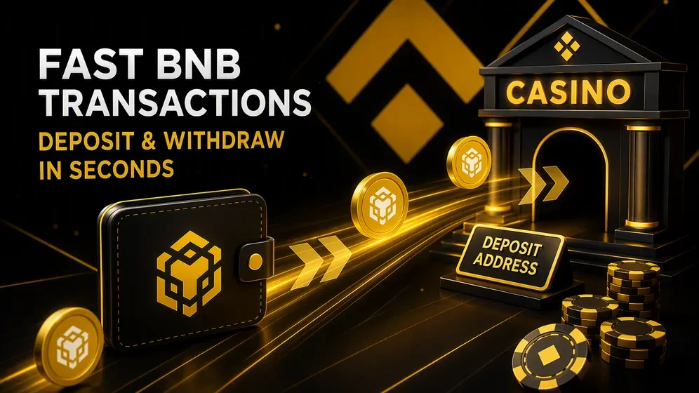crypto wallet sending BNB to casino deposit address